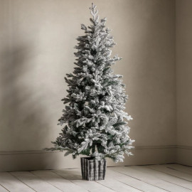 Frosted Artificial Christmas Tree 180cm Snow Effect Pine 